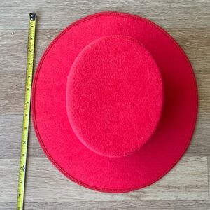 Vibrant Red Felt Hat